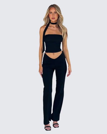 Top bez rękawów typu halter