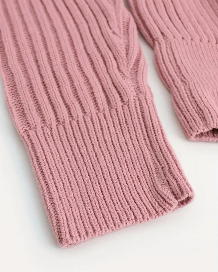 Sweter lniany z asymetrycznym dekoltem