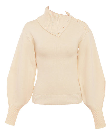 Elegancki sweter z mieszanki kaszmiru ze spodniami