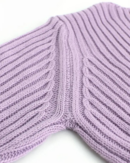 Sweter lniany z asymetrycznym dekoltem