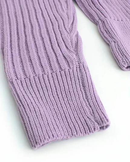 Sweter lniany z asymetrycznym dekoltem