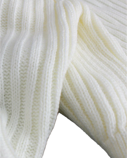 Sweter lniany z asymetrycznym dekoltem