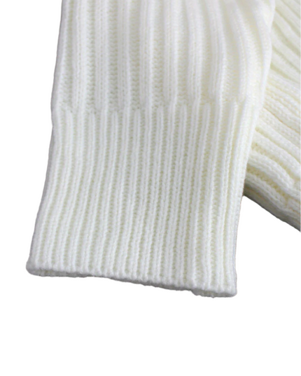 Sweter lniany z asymetrycznym dekoltem