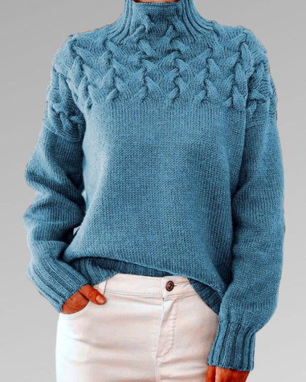 Elegancki sweter z dzianiny w zygzak