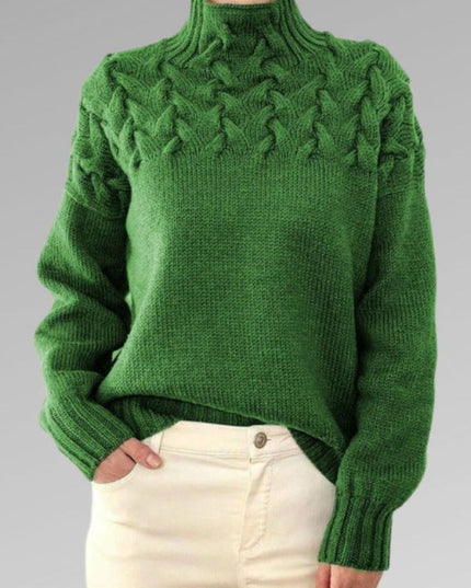 Elegancki sweter z dzianiny w zygzak