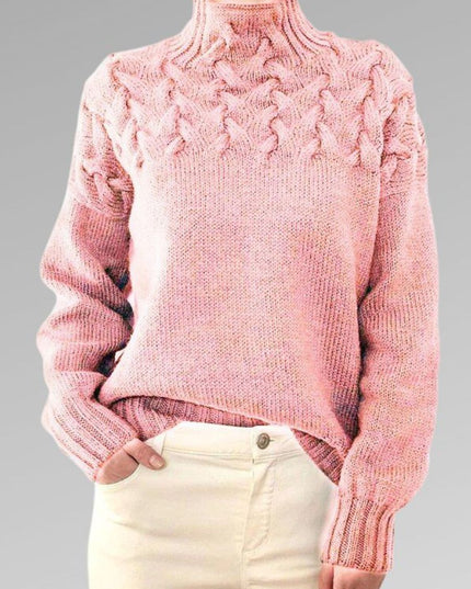 Elegancki sweter z dzianiny w zygzak