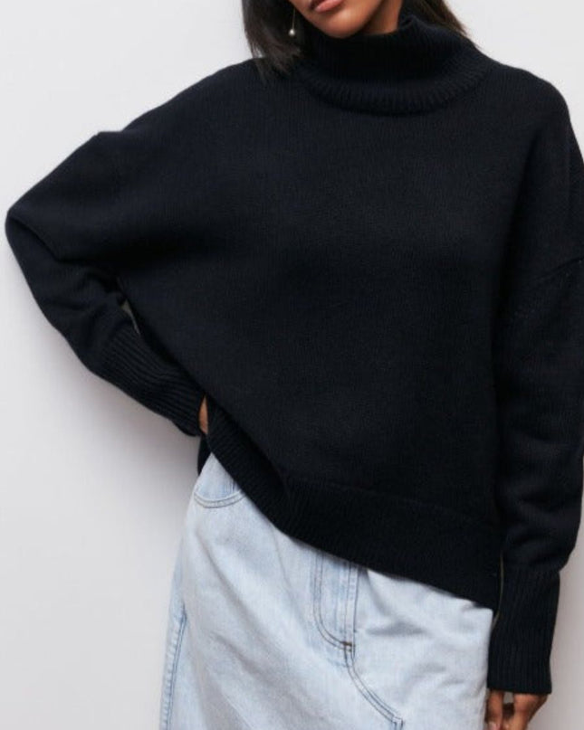Sweter bawełniany z kołnierzykiem polo