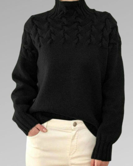 Elegancki sweter z dzianiny w zygzak