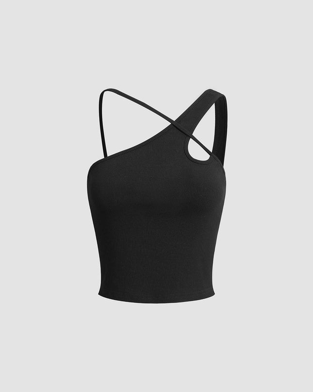 Asymetryczny top typu halter