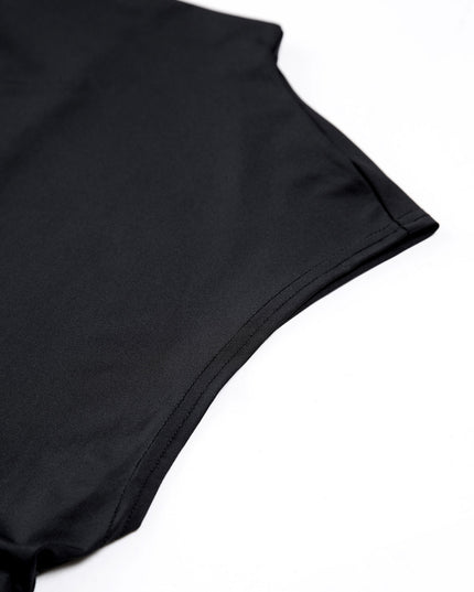 Czarny bezrękawnik Andreeas crop top