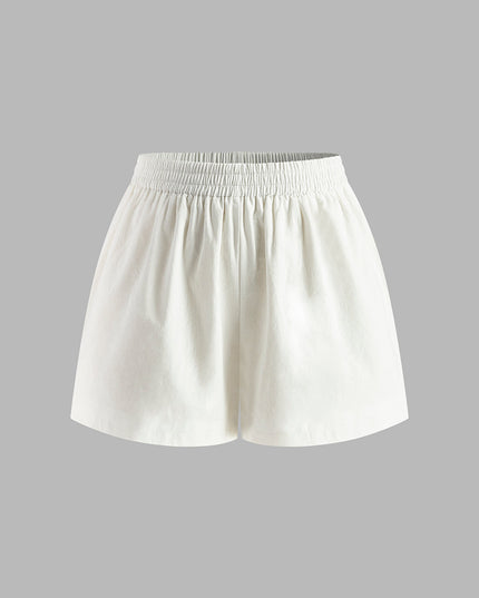 Zestaw Top Halter z odkrytymi plecami i szortami