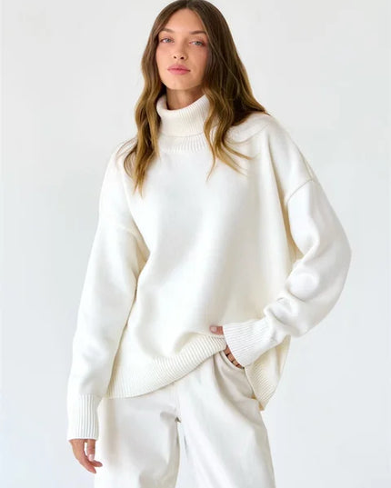 Sweter dzianinowy z kołnierzykiem polo