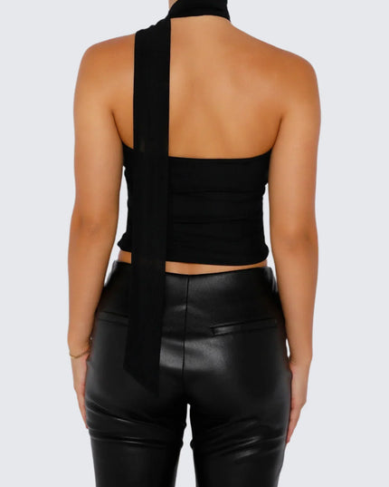 Top bez rękawów typu halter