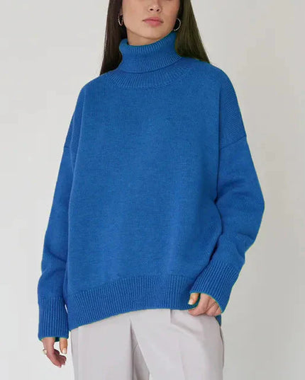Sweter dzianinowy z kołnierzykiem polo