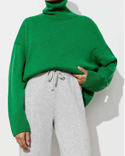 Sweter dzianinowy z kołnierzykiem polo