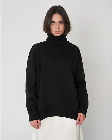 Sweter dzianinowy z kołnierzykiem polo