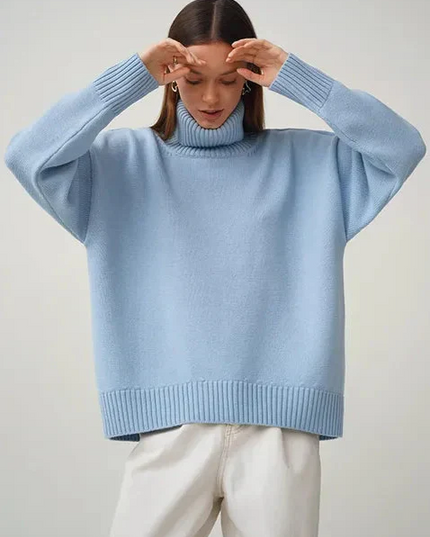 Sweter dzianinowy z kołnierzykiem polo