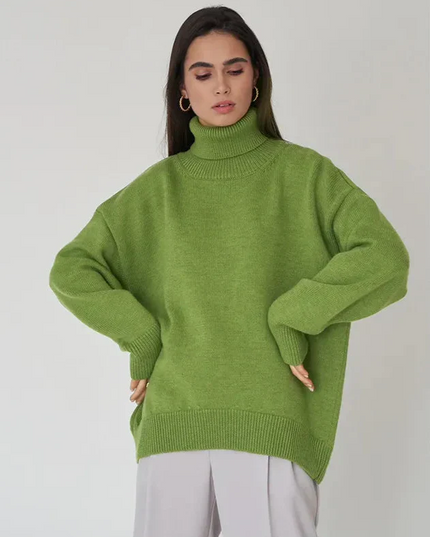 Sweter dzianinowy z kołnierzykiem polo