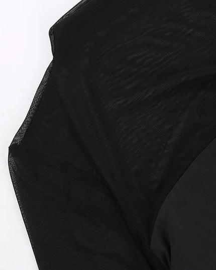 Cienka czarna sukienka typu bodycon