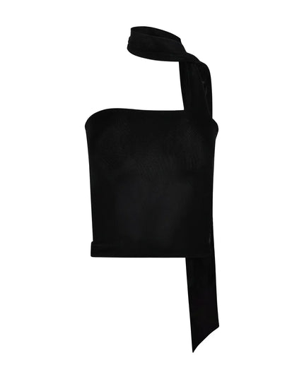 Top bez rękawów typu halter