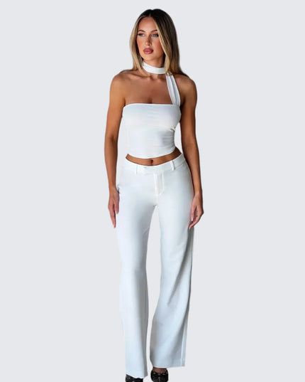 Top bez rękawów typu halter