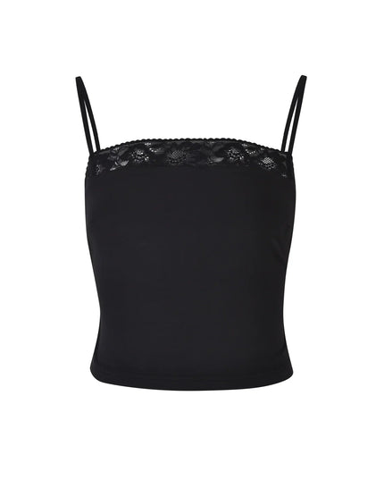Czarny crop top z nieregularną mini spódniczką