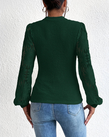 Sweter dzianinowy z rękawami w kwiaty