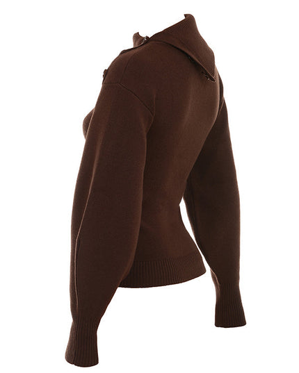 Elegancki sweter z mieszanki kaszmiru ze spodniami