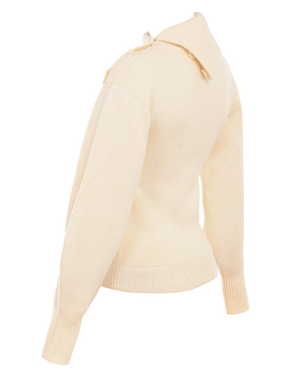 Elegancki sweter z mieszanki kaszmiru ze spodniami