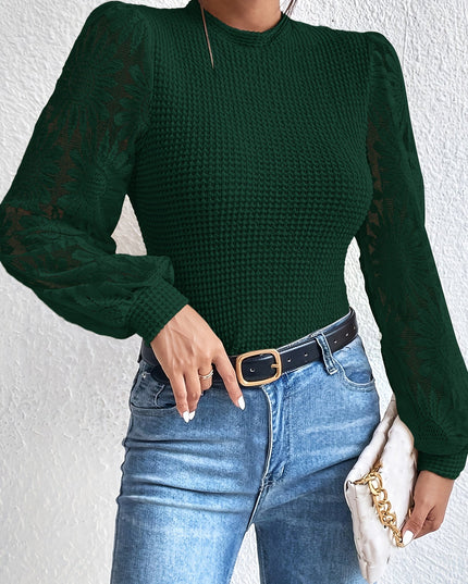 Sweter dzianinowy z rękawami w kwiaty