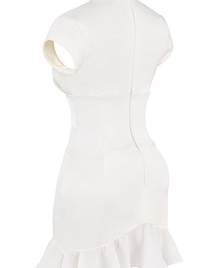 Sukienka mini gorsetowa z falbankami